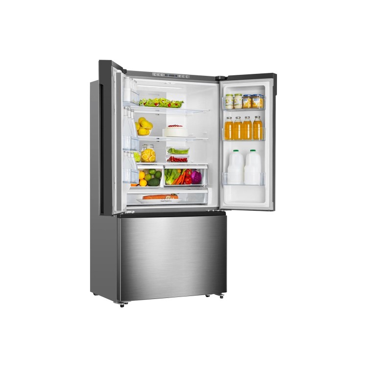 Refurbished Hisense RF750N4ISF Freestanding 578 Litre Frost Free Fridge Freezer Stainless steel