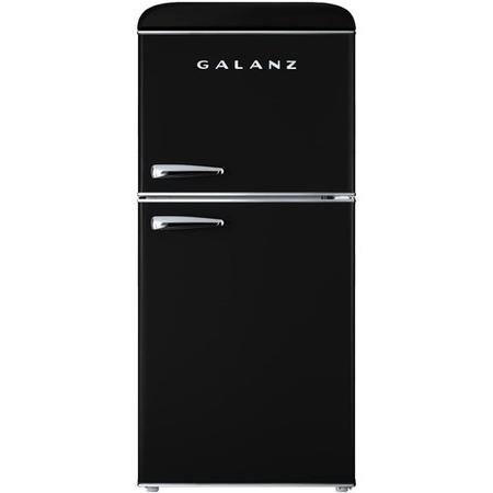 Refurbished Galanz Retro RFFK006B Freestanding 215 Litre Fridge Freezer Black 