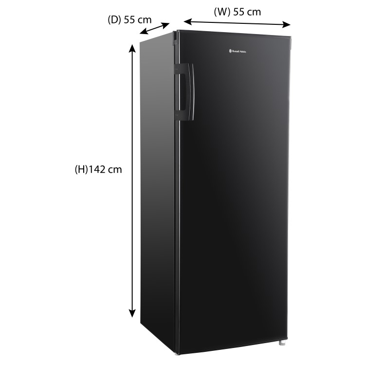 Russell Hobbs RH55LF142B Freestanding 142cm Tall Larder Fridge - Black