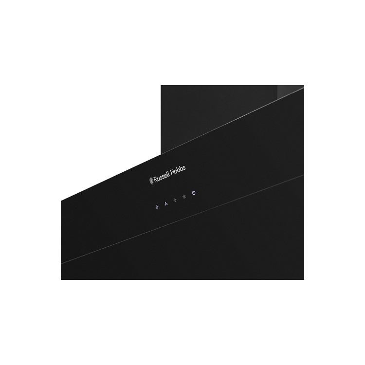 Russell Hobbs RHGCH902B 90cm Wide - Black Glass Chimney Cooker Hood