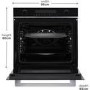 Refurbished 72 Litre Electric Built In Single Oven & Microwave - Black