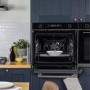 Refurbished 72 Litre Electric Built In Single Oven & Microwave - Black