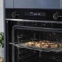 Refurbished 72 Litre Electric Built In Single Oven & Microwave - Black