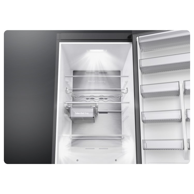 Refurbished Samsung RR39C7DJ5BN Freestanding 382 Litre Tall Larder Fridge Black