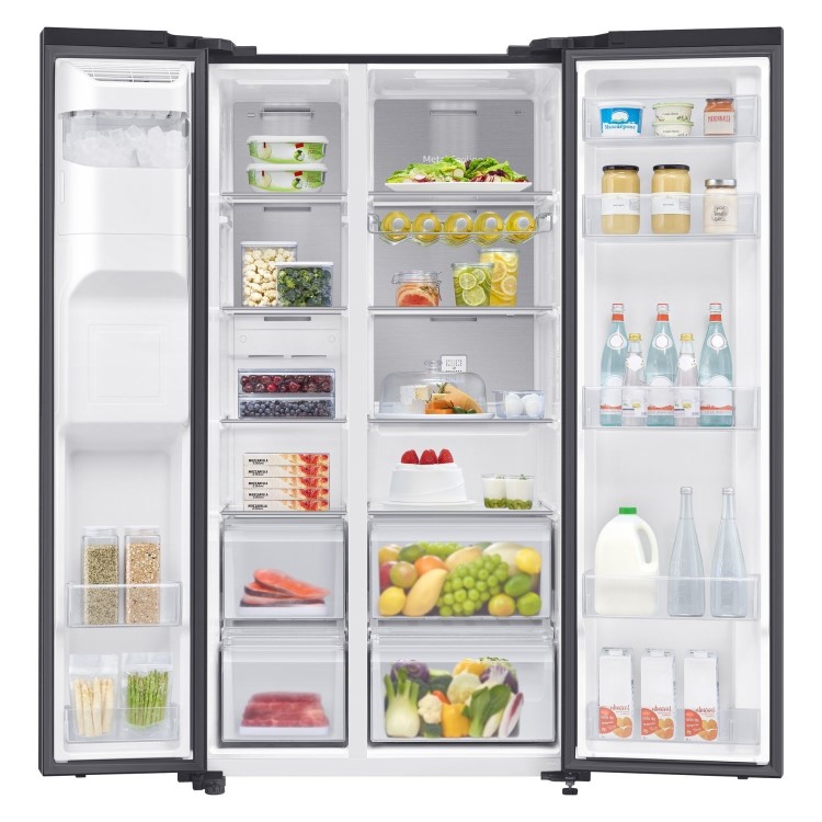 Refurbished Samsung RS65DG54M3B1EU Freestanding 635 Litre Frost Free American Fridge Freezer with SpaceMax Black