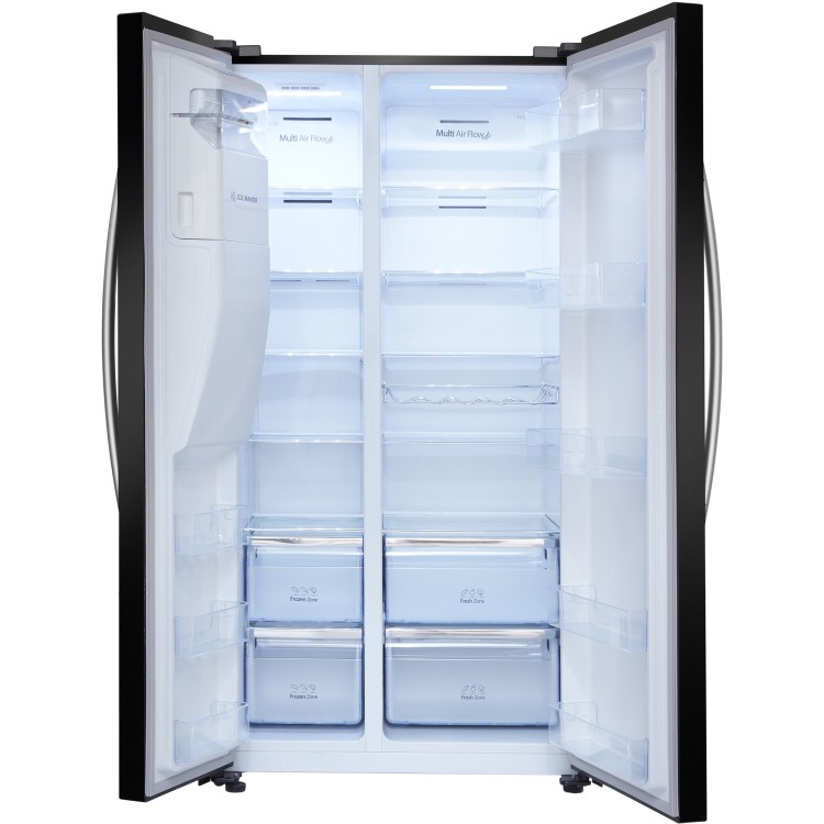 Hisense 535 Litre American Fridge Freezer - Black