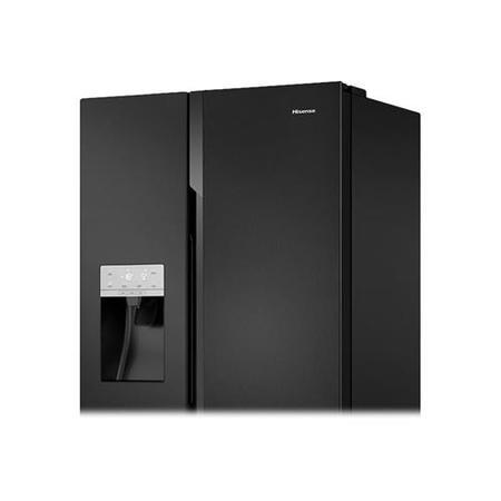 Refurbished Hisense RS694N4TB1 Freestanding 535 Litre 70/30 Frost Free American Fridge Freezer Black