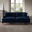 SOF100 Navy Velvet 3 Seater Sofa - Payton