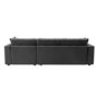 Dark Grey Velvet Right Hand 4 Seater Corner Sofa - August