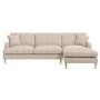 Beige Fabric Right Hand Facing 4 Seater Chaise Corner Sofa - Payton