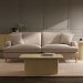 Beige Woven Fabric 3 Seater Sofa - Payton