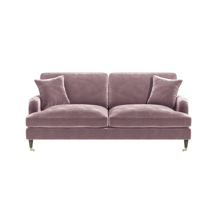 Pink Velvet 3 Seater Sofa - Payton
