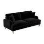 Black Velvet 4 Seater Sofa - Payton