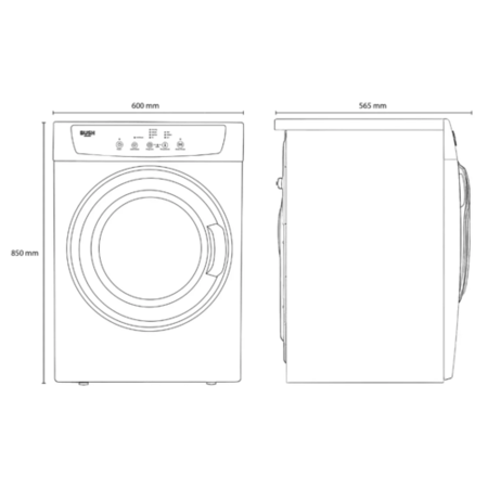 Refurbished Bush TDV7NBW Freestanding Vented 7KG Tumble Dryer White