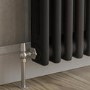 GRADE A2 - Reggio Midnight Black Vertical Double Column Traditional Radiator 1800x560mm 5279 BTU - Cast Iron Style
