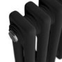GRADE A2 - Reggio Midnight Black Vertical Double Column Traditional Radiator 1800x560mm 5279 BTU - Cast Iron Style