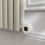 Refurbished Linen Vertical Smart Electric Radiator with Wi-Fi Thermostat - 1.2KW - H1600xW236 - Bathroom Safe
