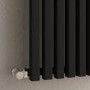 GRADE A2 - Ravello Midnight Black Vertical Square Designer Radiator 1800x450mm Single Panel 3618 BTU