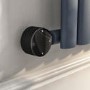 Refurbished Midnight Black Electric Vertical Designer Radiator 1kW with Wifi Thermostat - H1600xW236mm - IPX4 Bathroom Safe