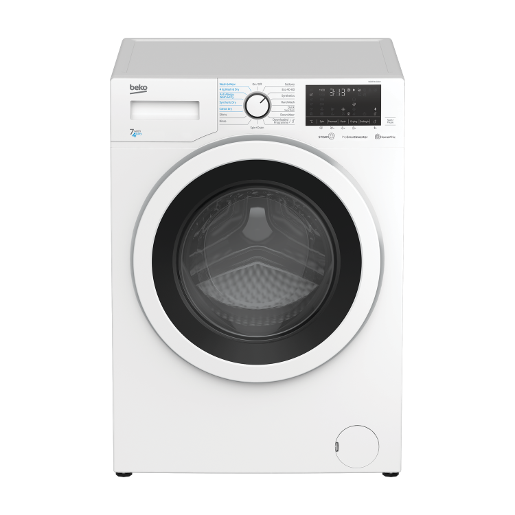 Refurbished Beko WDER7440421W Freestanding 7/4KG 1400 Spin Washer Dryer White