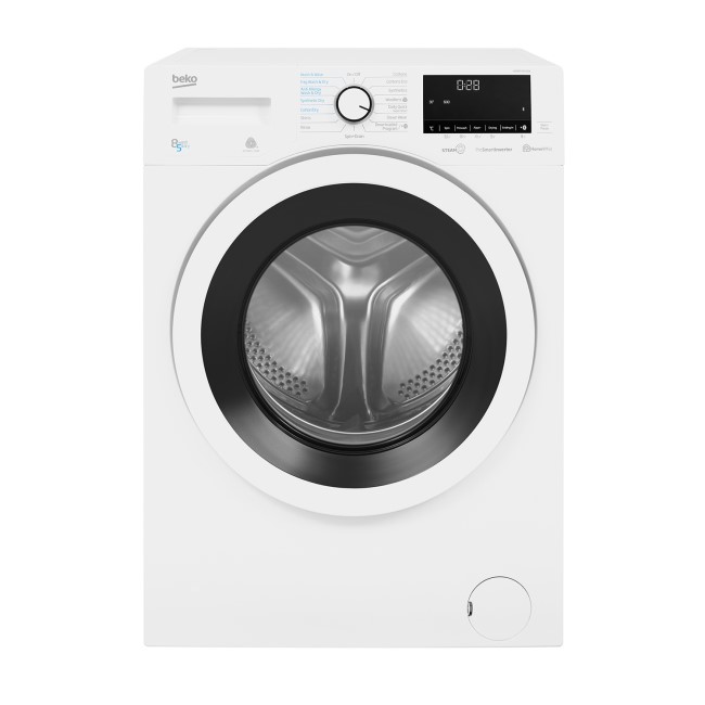 Refurbished Beko WDER8540421W Smart Freestanding 7KG 1400 Spin Washing Machine White