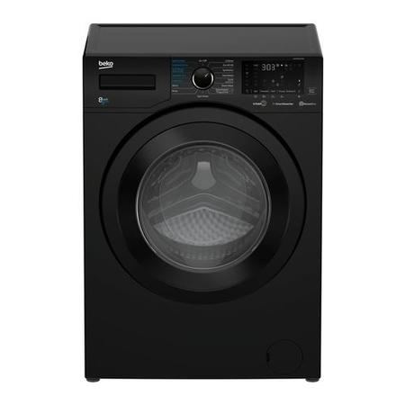 Refurbished Beko WDEX8540430B Freestanding 8/5KG 1400 Spin Washer Dryer Black