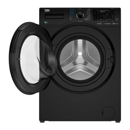 Refurbished Beko WDEX8540430B Freestanding 8/5KG 1400 Spin Washer Dryer Black