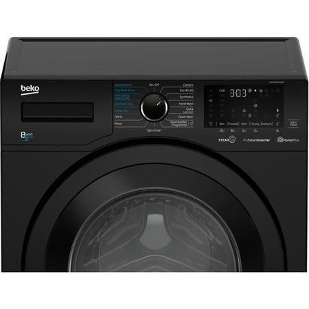 Refurbished Beko WDEX8540430B Freestanding 8/5KG 1400 Spin Washer Dryer Black