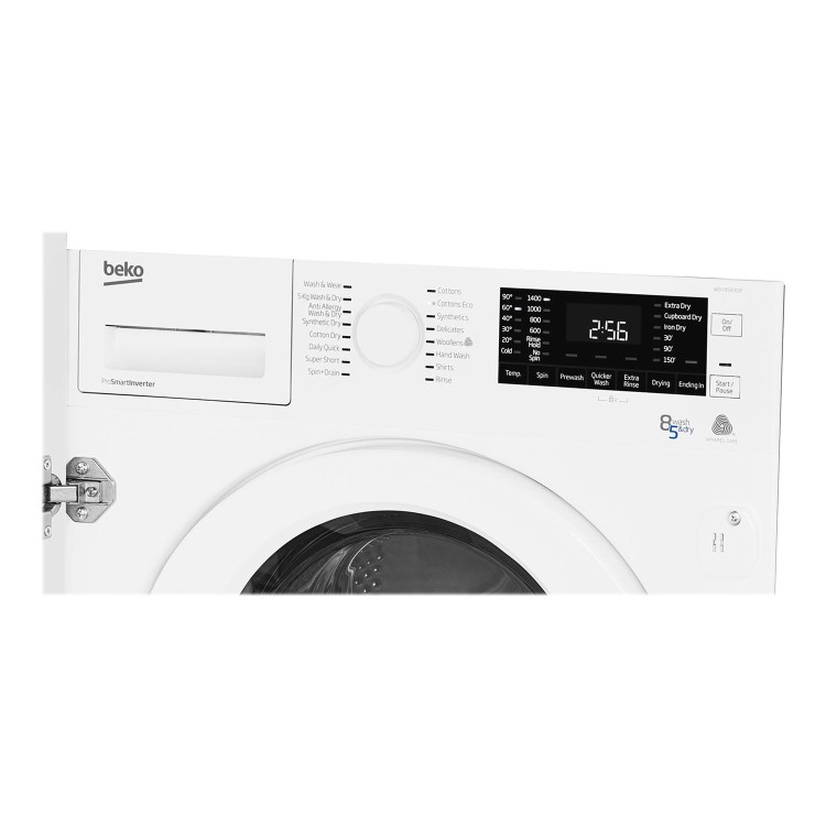 Refurbished Beko WDIY854310F Integrated 8/5KG 1400 Spin Washer Dryer White