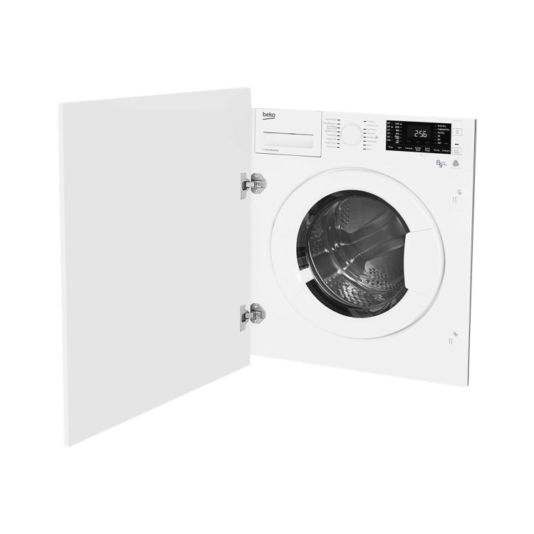 Refurbished Beko WDIY854310F Integrated 8/5KG 1400 Spin Washer Dryer White