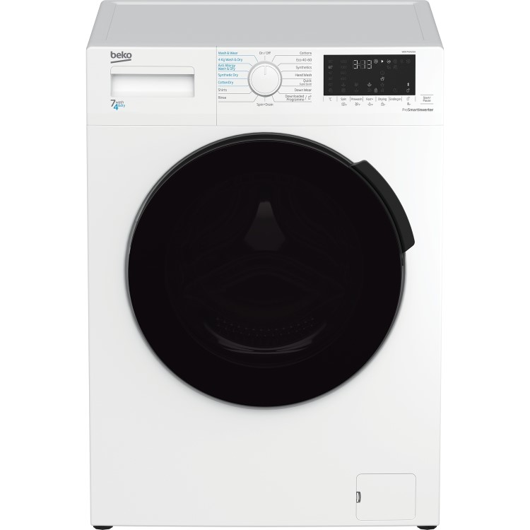 Refurbished Beko WDK742421W Freestanding 7/4KG 1200 Spin Washer Dryer White