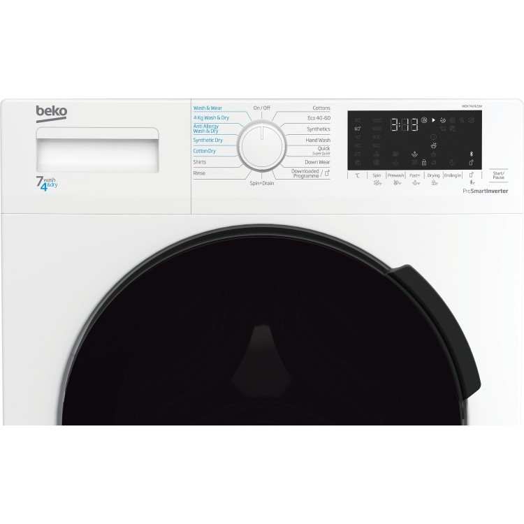 Refurbished Beko WDK742421W Freestanding 7/4KG 1200 Spin Washer Dryer White