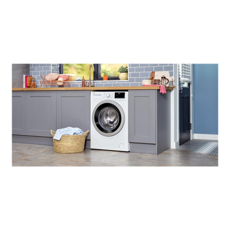 Refurbished Beko WEX840530W Smart Freestanding 8KG 1400 Spin Washing Machine White