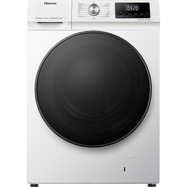 Refurbished Hisense WFQA8014EVJM Freestanding 8KG 1400 Spin Washing Machine White