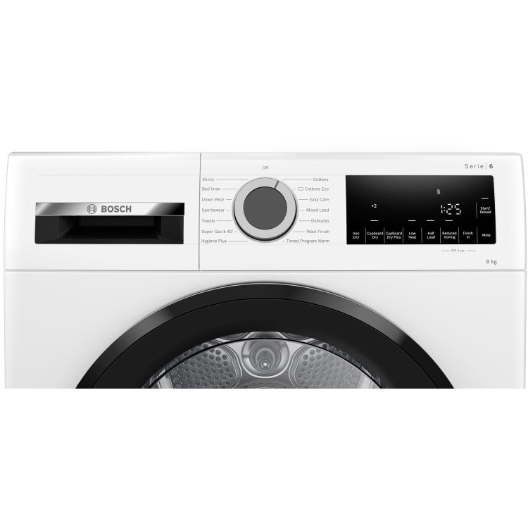 Refurbished Bosch Serie 6 WQG233D8GB Freestanding Heat Pump 8KG Tumble Dryer White