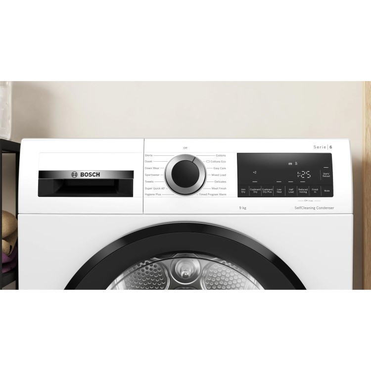 Bosch Series 6 9kg Heat Pump Tumble Dryer - White