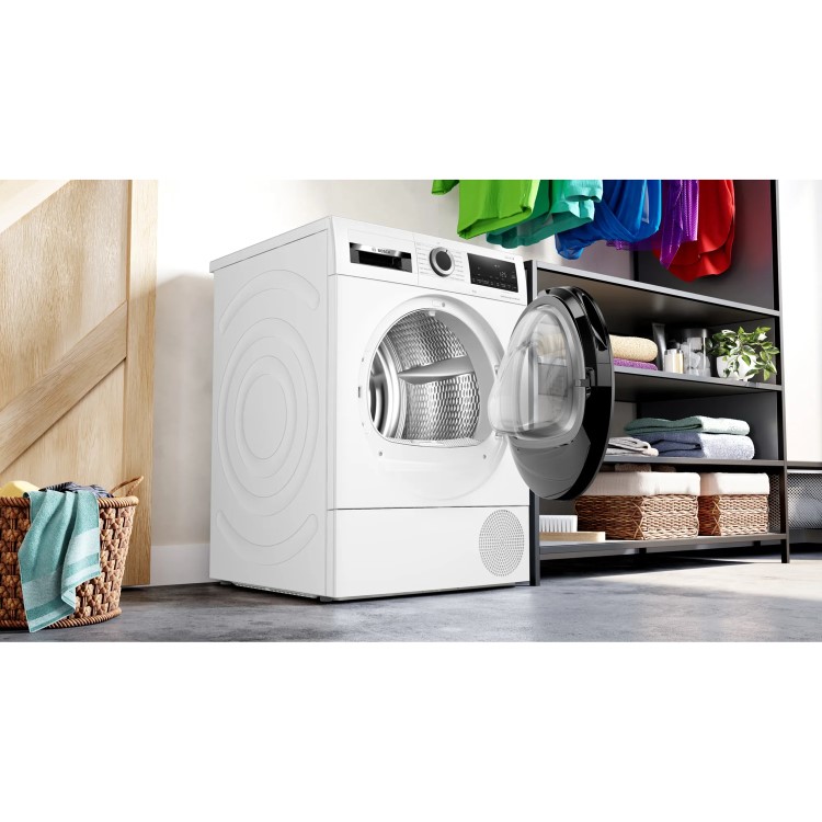 Bosch Series 6 9kg Heat Pump Tumble Dryer - White