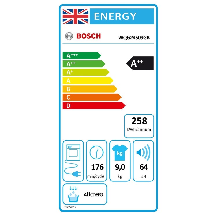 Bosch Series 6 9kg Heat Pump Tumble Dryer - White