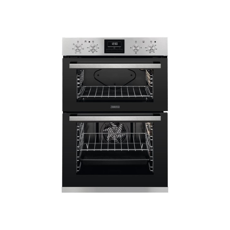 Refurbished Zanussi ZOD35661XK 60cm Double Built In Electric Oven Stainless Steel