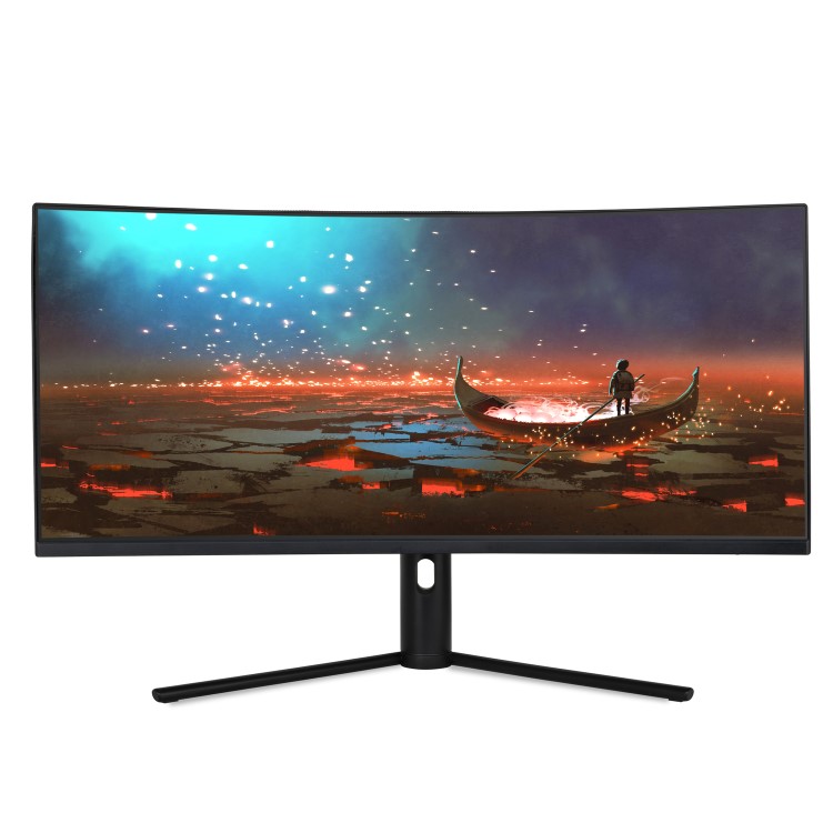 A2 GRADED - Refurbished electriQ C series 34" WQHD QLED HDR 1500R 144Hz Curved Monitor