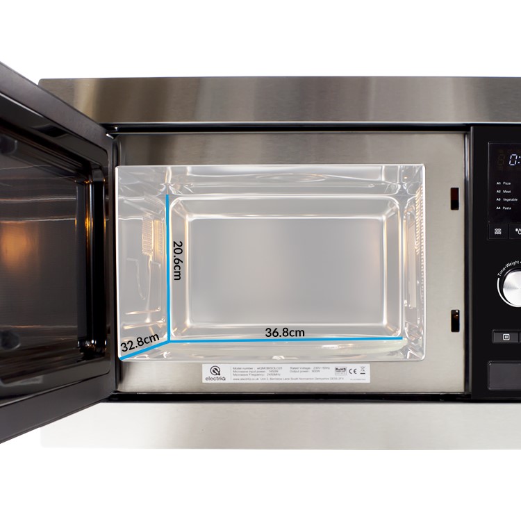 electriQ Built-In 900W Microwave - Stainless Steel