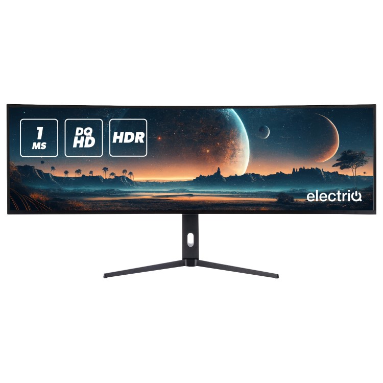 Refurbished electriQ eiq-495KCSUW144IPS 49" 5K DQHD IPS 144Hz Super UltraWide Curved Monitor