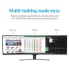 electriQ 49&quot; QLED 144Hz Full HD Super UltraWide Curved Monitor 