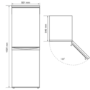 Refurbished Bush m50152sw Freestanding 180 Litre Fridge Freezer White