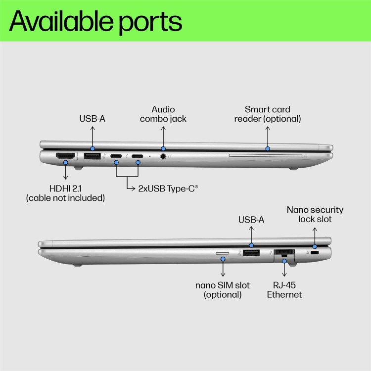 Refurbished HP ProBook 460 G11 Core Ultra 5 125U 16GB RAM 256GB SSD 16 Inch Windows 11 Pro Laptop