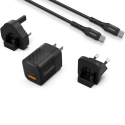 A38QMUC Energizer 38W 1x USB-A and 1x USB-C Wall Charger with USB-C Cable - Black
