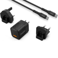 Energizer 38W 1x USB-A and 1x USB-C Wall Charger with USB-C Cable - Black