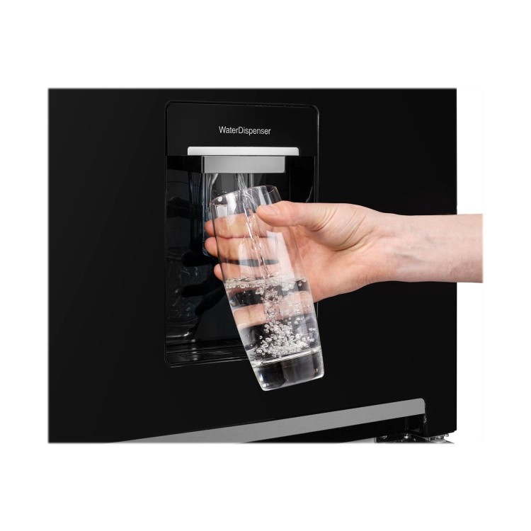 Refurbished Beko CFG3582DB Freestanding 268 Litre 50/50 Fridge Freezer With Water Dispenser Black