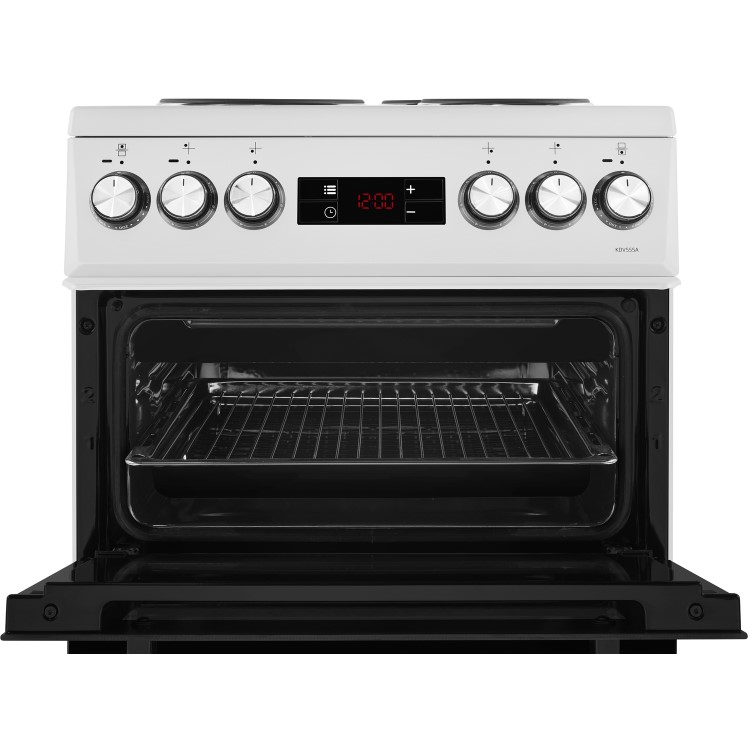 Beko 50cm Double Oven Electric Cooker - Silver