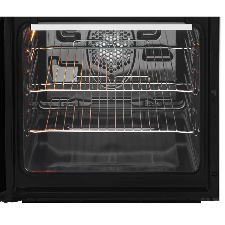 Beko 50cm Double Oven Electric Cooker - Silver